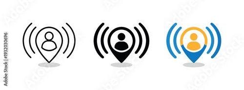 Building familiarity illustrated by an identity exposure icon where attention waves expand outward from a central mark to imply