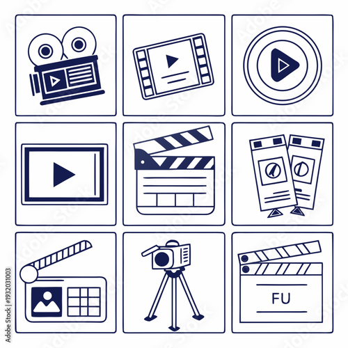 Video production and film making icons