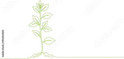 Earth day eco friendly plant growth concept illustration
