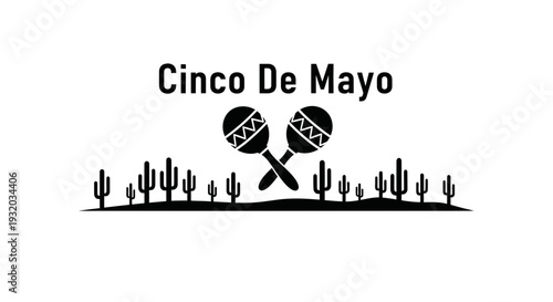 Cinco De Mayo Maracas Cactus Desert Celebration Fiesta Holiday
