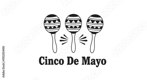 Cinco De Mayo Maracas Celebration Illustration