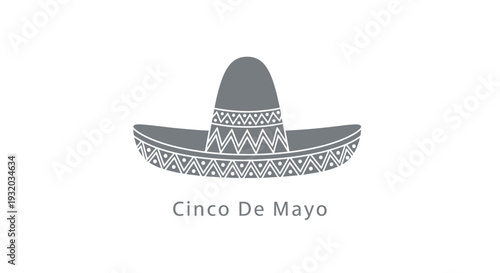 Cinco De Mayo Sombrero Icon - Mexican Celebration Hat Graphic