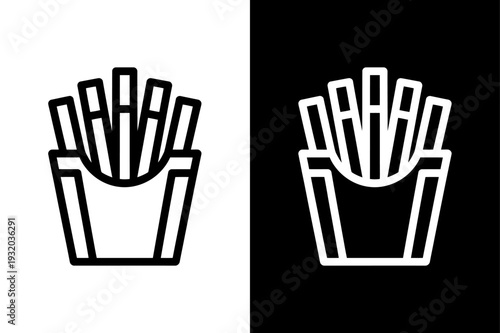 French Fries vector icon graphic isolated sketch illustration on white background.