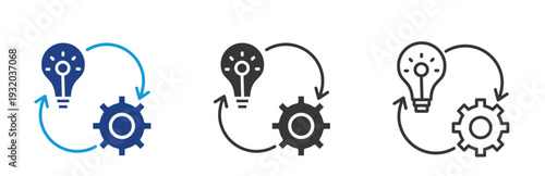 implementation icon set multiple style collection	
