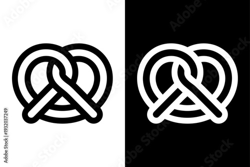 Pretzels vector icon graphic isolated sketch illustration on white background.