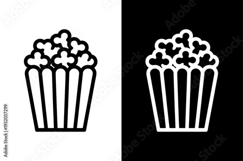 Popcorn color vector icon graphic isolated sketch illustration on white background.