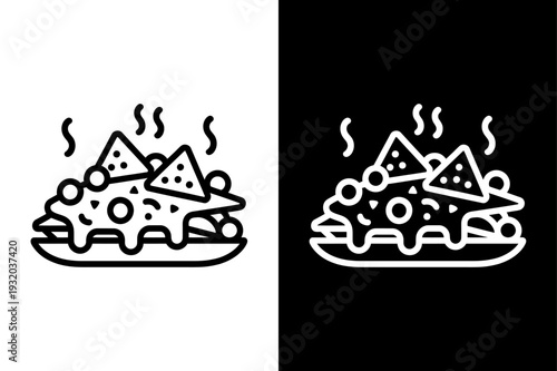 Nachos vector icon graphic isolated sketch illustration on white background.