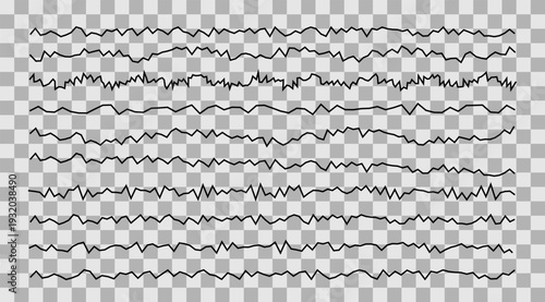 Zigzag geometric line pattern with sharp peaks, wavy angular stripes for modern abstract background design