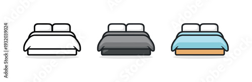 Contemporary comfort depicted as a modern hotel bed with low platform frame, crisp pillows, and smooth duvet forming a compact