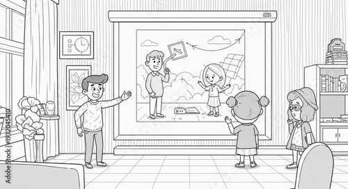 happy family at the airport