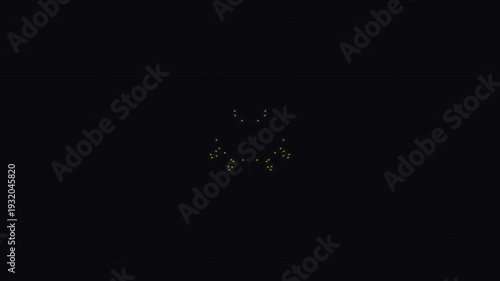 Dark Background with Central White Particles.