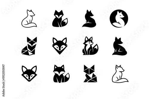 Printable coloring worksheet. Icon set. Set Logo of printable coloring worksheet: simple animal outline. harmonious logo variations of the same emblematic