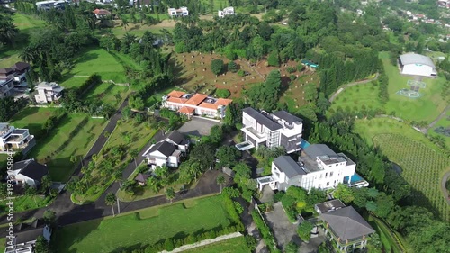 Aerial Drone Video Footage of Residential Estate Orbit