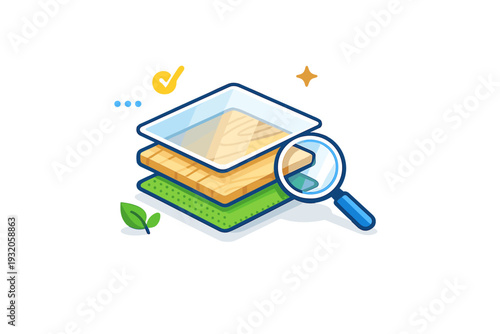 Material transparency highlighting honest production as layered material samples are partially revealed, communicating openness, trust, and responsible design