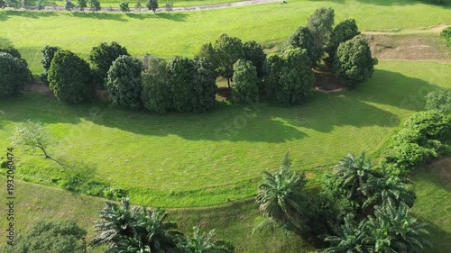 Aerial Drone Video Footage of Golf Course Landscape