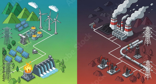 The Energy Divide: Renewables vs. Fossil Fuels