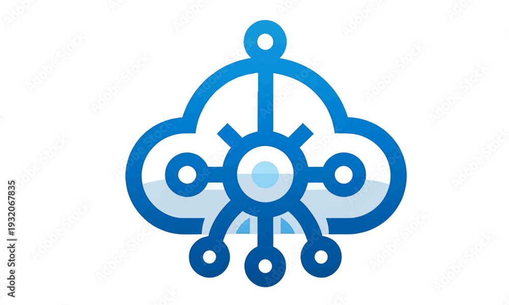 Fototapeta premium Cloud computing icon vector