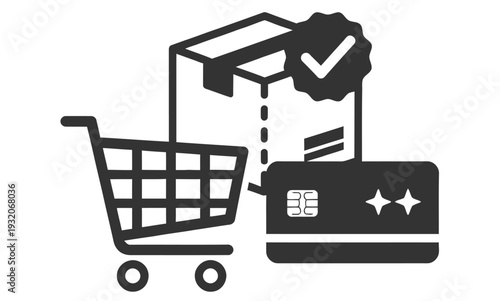 E-commerce icon set of 1 vector