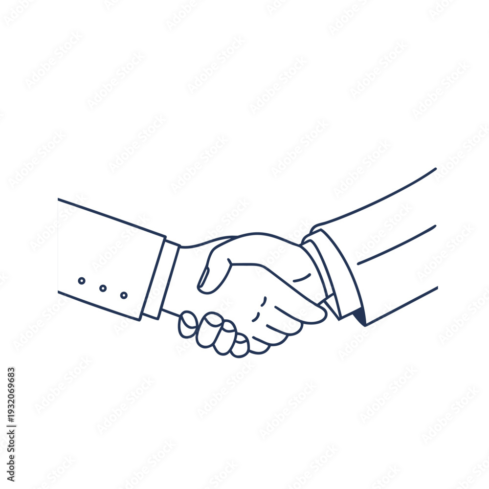 Fototapeta premium Business partner line vector an white background.eps