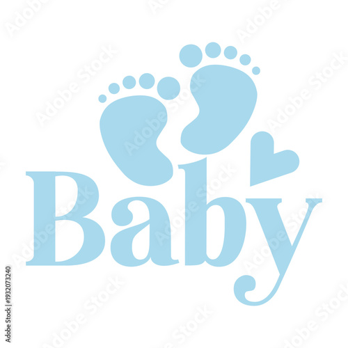 Baby boy typography design on plain white transparent isolated background for card, shirt, hoodie, sweatshirt, apparel, tag, mug, icon, poster or badge