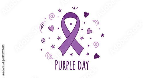 Purple Ribbon Symbolizing Epilepsy Awareness Purple Day 1.