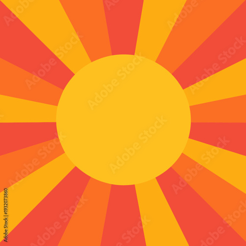 Sol radiante con rayos cálidos