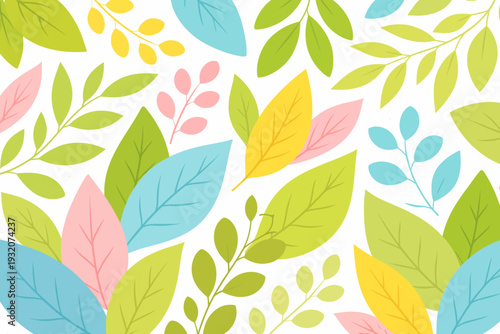 Fondo botánico en tonos pastel