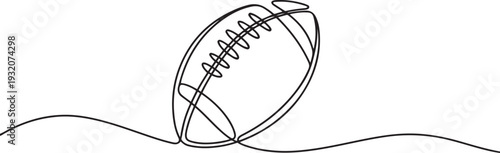 One continuous line drawing of Football sports vector illustration. Football sports design in simple linear continuous style vector concept. one line Icon drawing