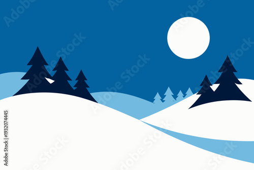 Paisaje invernal minimalista y sereno