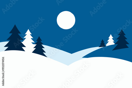 Paisaje invernal minimalista y sereno