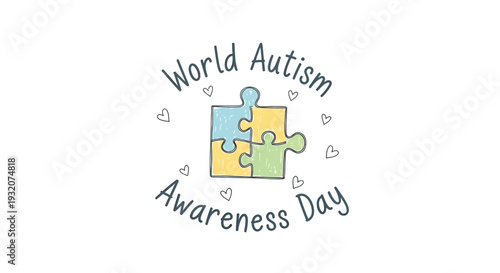 Puzzle Pieces Autism Awareness Logo Design.