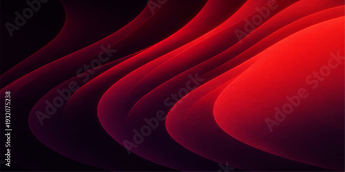 A smooth red abstract background featuring flowing satin waves and a soft silk texture with a purple light motion design