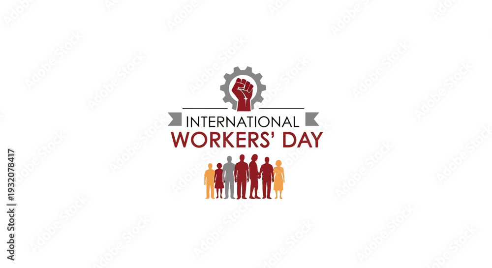 Obraz premium International Workers Day Logo Design Concept.