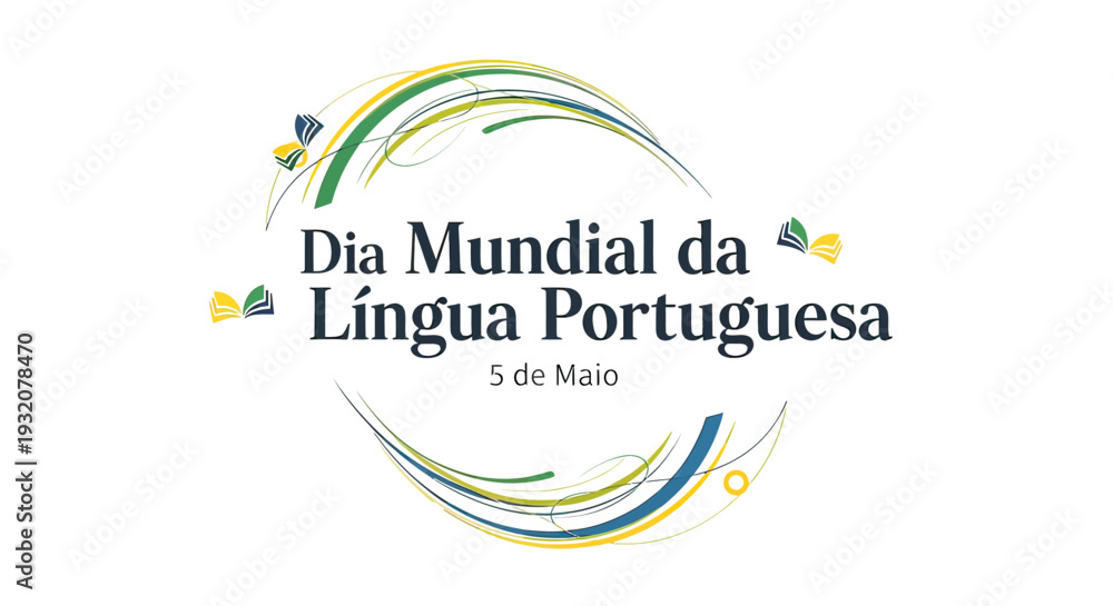 Obraz premium Portuguese Language Day Celebration Design Elements.