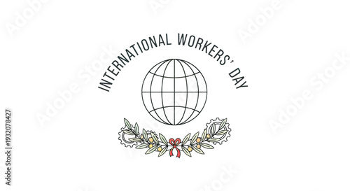 International Workers Day Logo Design Illustration.