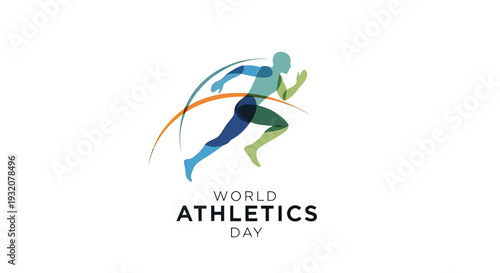 Stylized Runner Illustration for World Athletics Day.