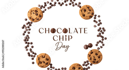 Chocolate Chip Cookies Circle Arrangement.