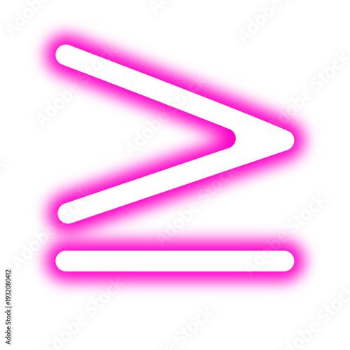 Comparison Math Neon Symbol