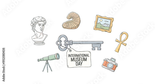 International Museum Day icons collection.