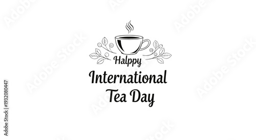 International Tea Day Celebration Design with Cup.