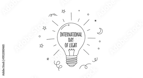 Light Bulb Illustration with International Day of Light.