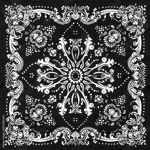 A traditional gangster-style bandana pattern.
