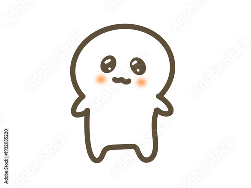 Cute Character with Teary Sparkling Eyes Illustration
