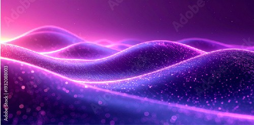 Purple Neon Glow Abstract Gradient Background