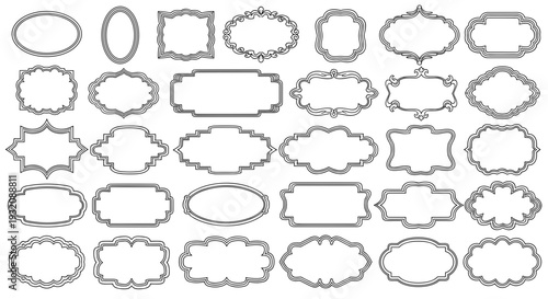 Collection of various decorative handdrawn sketch speech bubbles