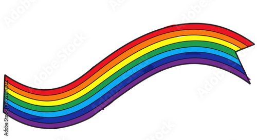 Colorful rainbow with vibrant arcs