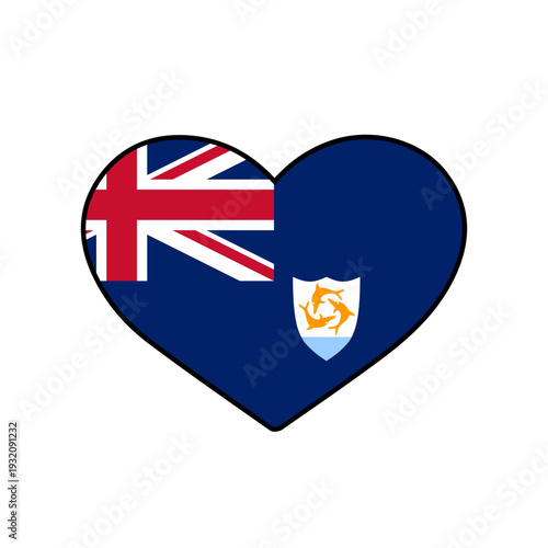 Heart with the Anguilla flag
Vector heart with the flag on a white background