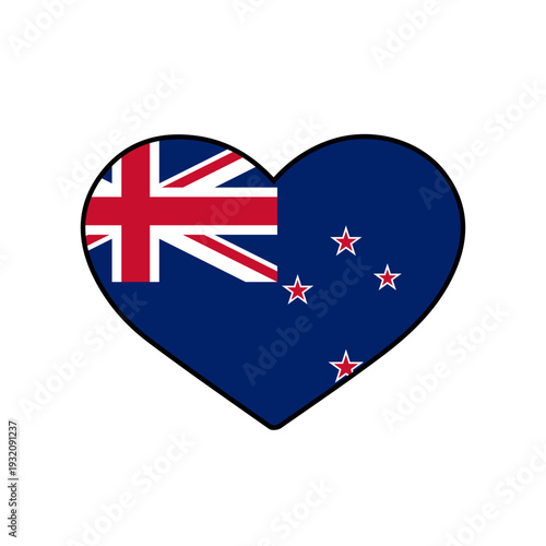 Heart with the new zealand flag
Vector heart with the flag on a white background