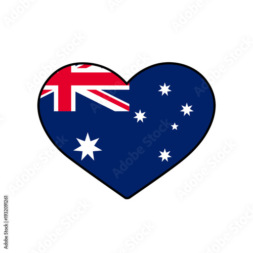 Heart with the australia flag
Vector heart with the flag on a white background