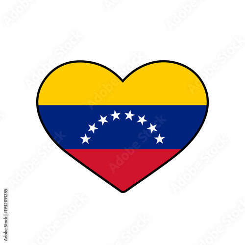 Heart with the venezuela flag
Vector heart with the flag on a white background